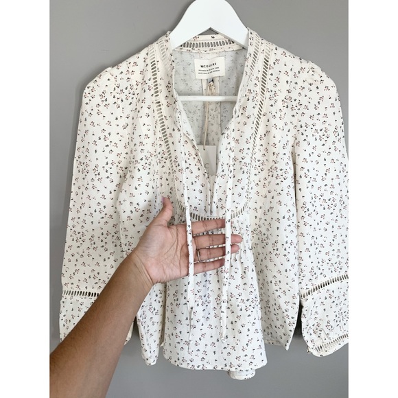 NWT MCGUIRE Denim Lillet Blouse - Picture 11 of 15